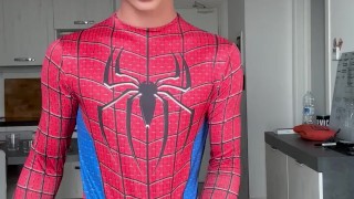 Twink in Spider-Man costume