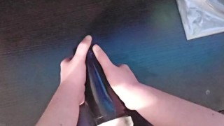 Big dicked twink fucks his step bros used fleshlight