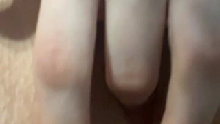 Quick play with my freshly shaved pussy