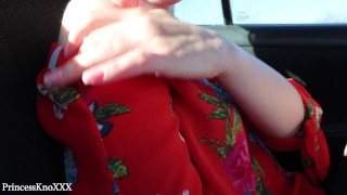 POV. She sucking my dick in car.