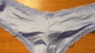 Cumshot on sexy panties