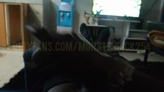 AFRICAN KENYAN GAY HAVING A SOLO STEAMY SESSION