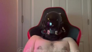 Masked Latino jacks off while moaning and cuming (a lot)