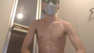 【筋トレ＆手コキ】スクワットしながら手コキできる方法を見つけてしまった。