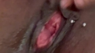 Clamped nipples and finger fucking