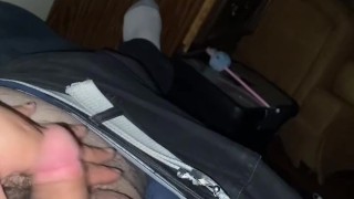 stroking my dick , wishing it was a trans slobbing on my knob