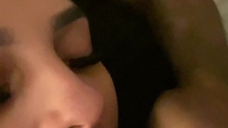 Colombian Latina Sucks & Swallows cum in mouth BBC before bed