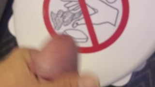 Edging Cock in Airplane Bathroom - Dane Coxx