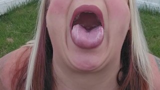 Pawg bbw shows off her holes outside and then fucks them both begging for your cum