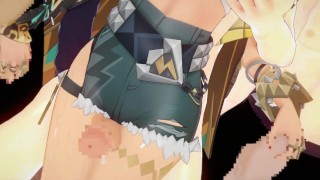 【原神】シロネンが複数人に乳揉まれ攻められる3Dエロアニメーション。(しろねんpart2。Genshin Xilonen gangbang.希诺宁群交)