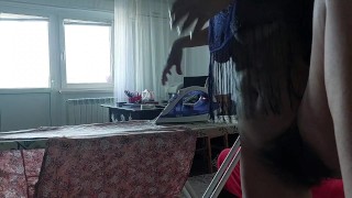 Sexy brunette mom, big ass. Hot Latina with hairy pussy, big tits, big nipples