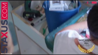 ⚒️ STAXUS :: Dos sudorosos y ardentes obreros, no pueden contener su exitacion y se dejan llevar . e