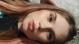 a beautiful girl flirting with you.