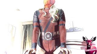 What if Lady Deadpool Fucked Black Panther? Marvel Cosplay Sex - FAWNTALES