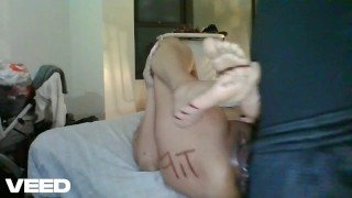 CHEATING ON WEBCAM WIFE BBC THICK DICK HARDCORE ORGASM