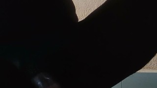 My foot receives all the thick hot cum as I jerk