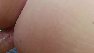 Stepmom Judith give her stepson a blowjob in public POV close up fucked her in the ass with cumshot