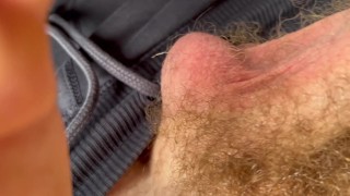 Feeling so horny so I started playing with my big fat hairy cock and balls