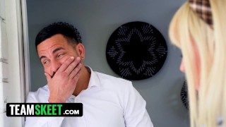 TeamSkeet - Cute Blonde Babysitter Katee V Learns To Play the Skin Flute