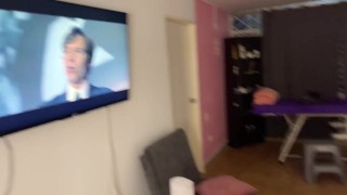 Great fuck while I watch movies with my friend!!