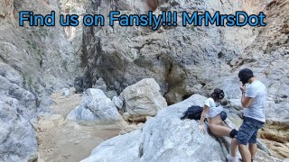 Risky public sex inside a canyon!!! Find full video on Fansly, MrMrsDot