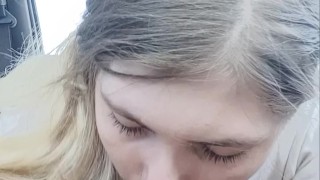 Deep throat by teen in public park.