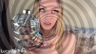 Mesmerizing Chastity Affirmations Lucy Spanks Blonde Femdom POV
