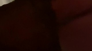 Her pussy is squelching with excitement and that's why I cum on her