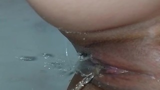 MY step mom piss in public