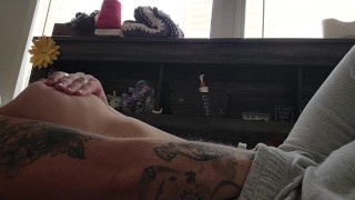 Solo masturbation orgasm nipple play