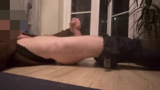 TEASER: Big cock masturbated by the balcony until cumming over myself. Video out 19/11/24