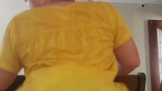 Cleaning and dancing like im fucking a big cock