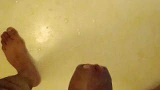 Orgasm in bathroom and released a load of cum