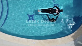 Latex vacation in the pool Teaser