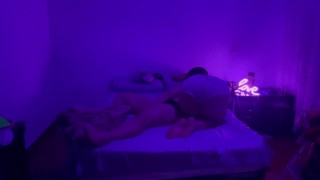 Having fun with my neighbor at a sleepover