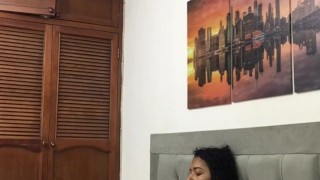 My stepsister masturbates and makes a hot video.