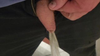 Pissing in the college , releasing the pressure with massive loud fart