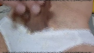 Masturbation　今日のパンツ、変態オナニー。女のパンツ履いての射精が一番気持ちいい。
