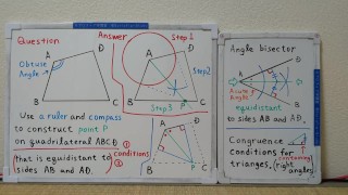 Tokyo 2024-1st [1]Q9 Draw an Angle Bisector.[JapanMath]