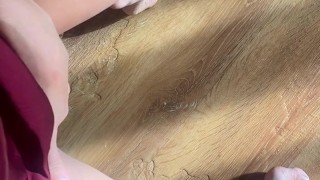 Girl wetting the floor