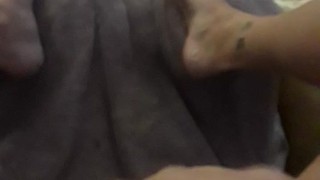 Masterbation with dildo and cum