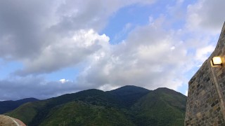 Paja en frente de la montaña