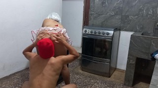 I FUCKED HER!! FIRST I SUCKED HER JUICY VAGINA AND THEN I PENETRATED HER ON A WOODEN STOOL