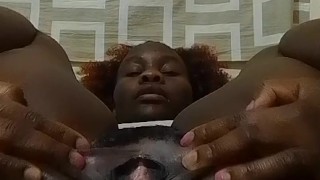 Sexychoco fine black hairy pussy craving for fine dick at dawn