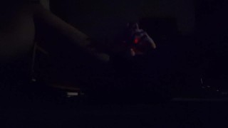 Orgasiming in the dark (lots of wimpering)