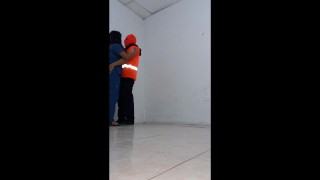 NURSE HAS SEX AT WORK WITH ATHLETIC CLEANING MAN