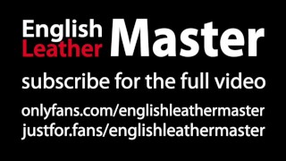 Rubber gimp worships smoking Master's boots PREVIEW