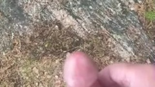 Naked in the nature to see a frend