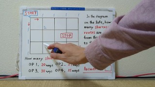 How many shortest routes are there?[JapanMath]