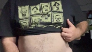 Chubby Man Cums Hard In Kitchen